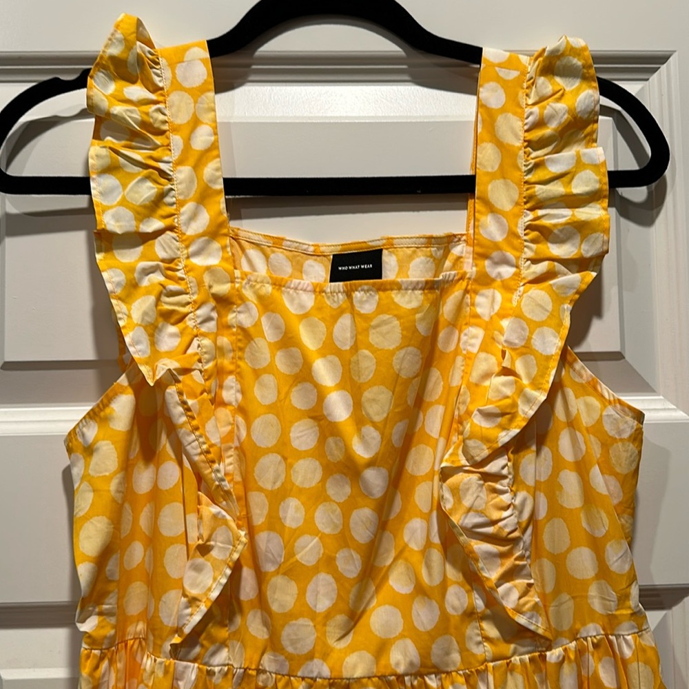 Yellow midi dress
